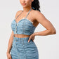 DENIM 2PC SHORT SET