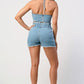 DENIM 2PC SHORT SET