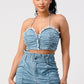 DENIM 2PC SHORT SET