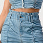 DENIM 2PC SHORT SET