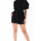Vintage Romper In Black Denim