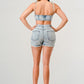ATHINA No strings attached distressed denim set