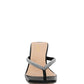 LITCHI CRYSTAL LINED THONG BLOCK HEELED SANDAL